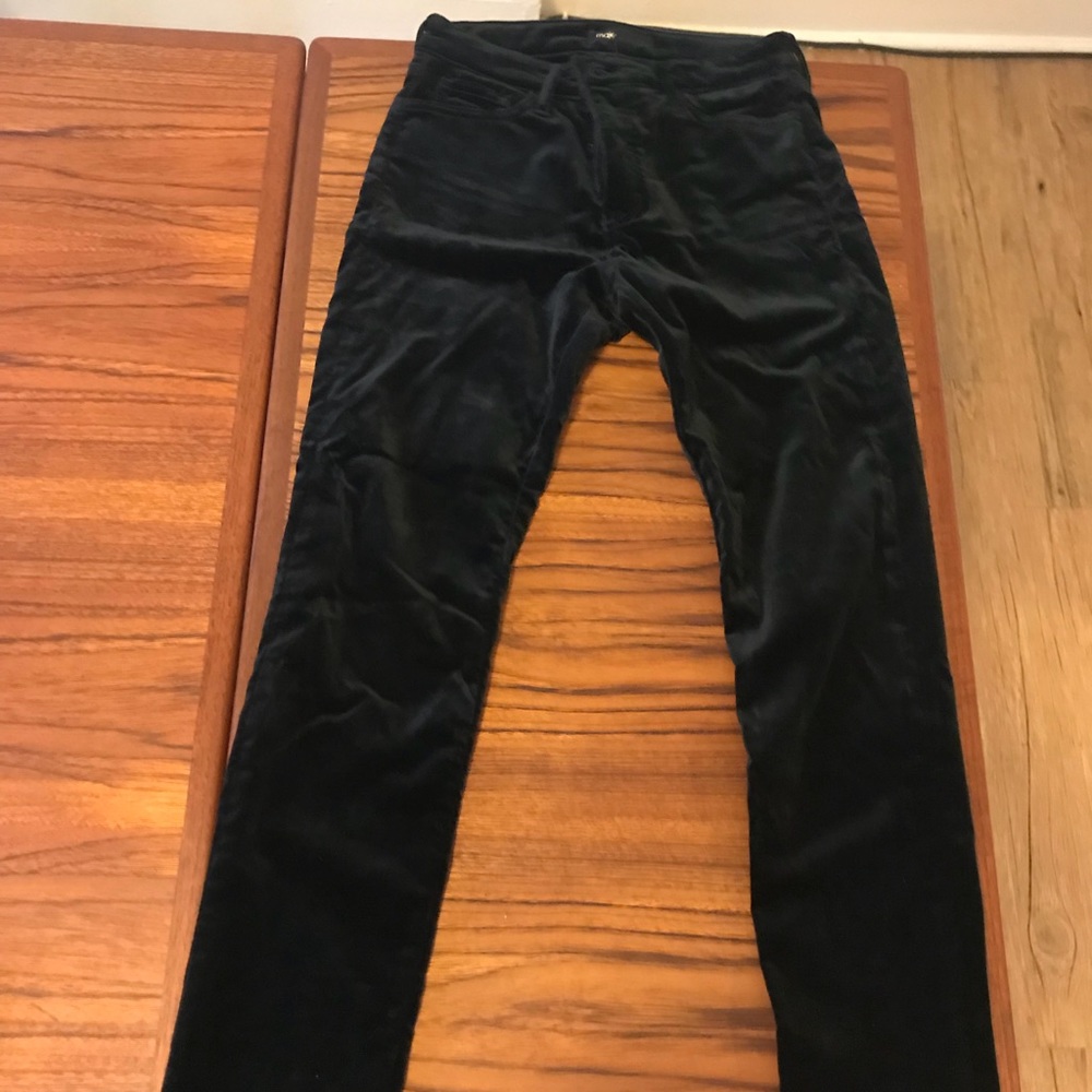 Maje Velvet High-waisted Stretch Pantalon